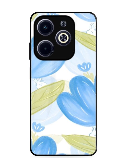 Bunny'S Blue Garden Glossy Soft Edge Case for Infinix Hot 40I