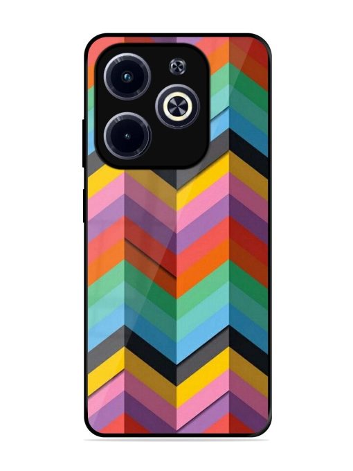 Colorful Zigzag Glossy Soft Edge Case for Infinix Hot 40I