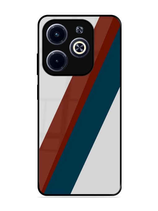 Slanted Stripes Glossy Soft Edge Case for Infinix Hot 40I