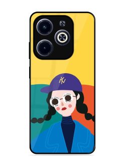 Starry-Eyed Girl Glossy Soft Edge Case for Infinix Hot 40I