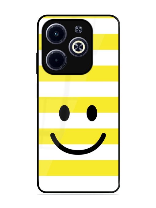 Smiling Stripes Glossy Soft Edge Case for Infinix Hot 40I