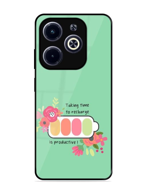 Recharge And Bloom Glossy Soft Edge Case for Infinix Hot 40I