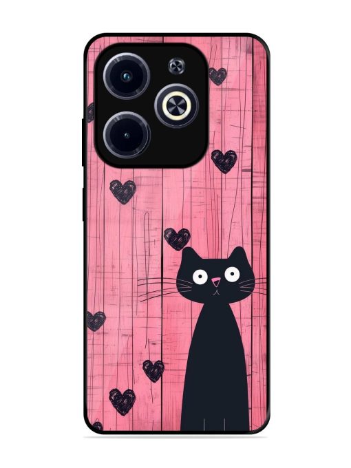 Feline Valentine'S Day Glossy Soft Edge Case for Infinix Hot 40I