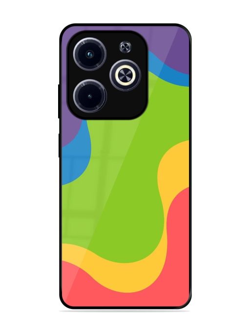 Wavy Rainbow Wonderland Glossy Soft Edge Case for Infinix Hot 40I