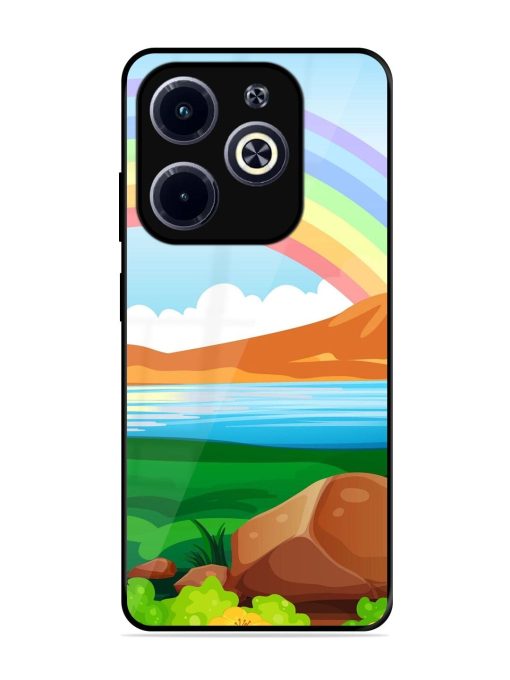 Rainbow Over The Lake Glossy Soft Edge Case for Infinix Hot 40I