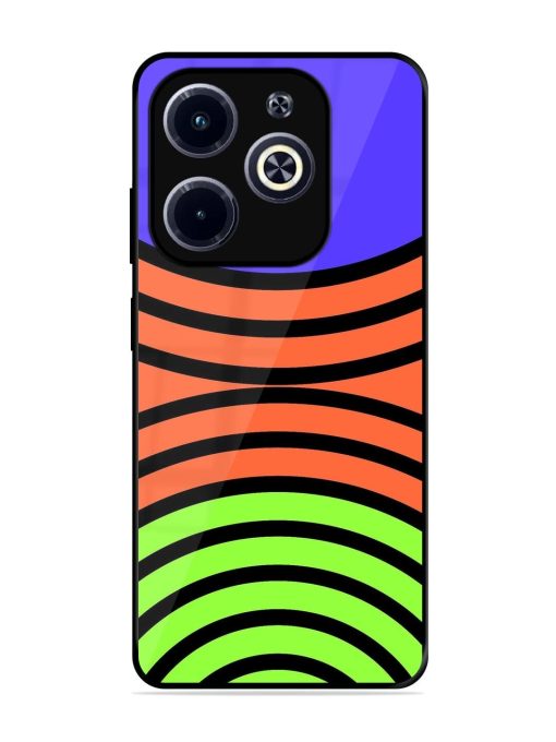 Psychedelic Stripe Symphony Glossy Soft Edge Case for Infinix Hot 40I