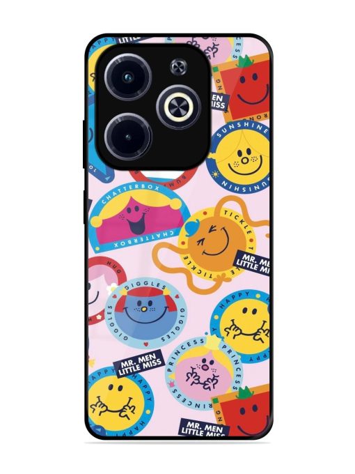 Whimsical Mr. Men & Little Miss Glossy Soft Edge Case for Infinix Hot 40I