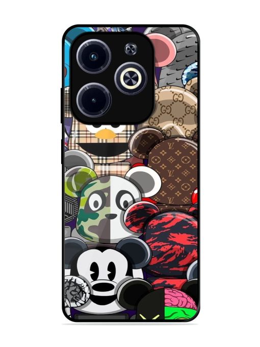 Streetwear Bearbrick Extravaganza Glossy Soft Edge Case for Infinix Hot 40I