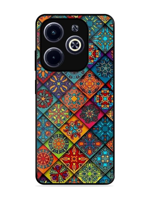 Patchwork Mandala Mosaic Glossy Soft Edge Case for Infinix Hot 40I