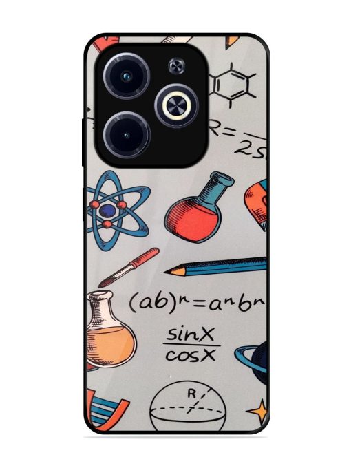 Science Doodle Delight Glossy Soft Edge Case for Infinix Hot 40I