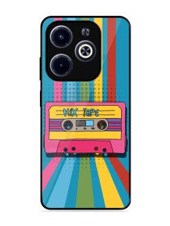 Retro Cassette Tapes Glossy Soft Edge Case for Infinix Hot 40I