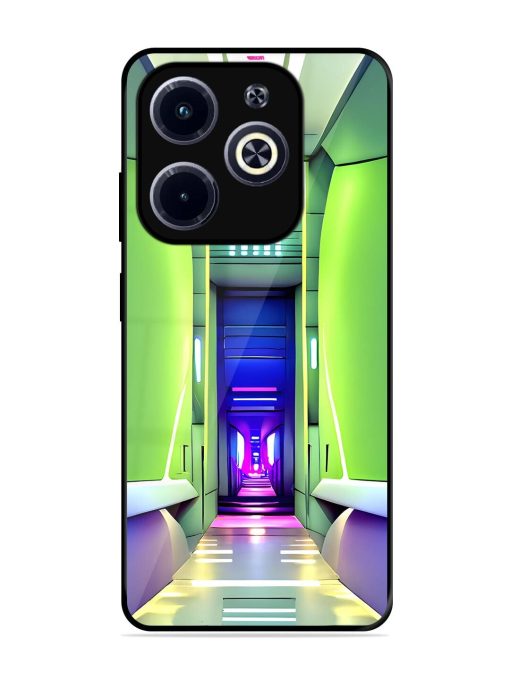 Neon Corridor Glossy Soft Edge Case for Infinix Hot 40I