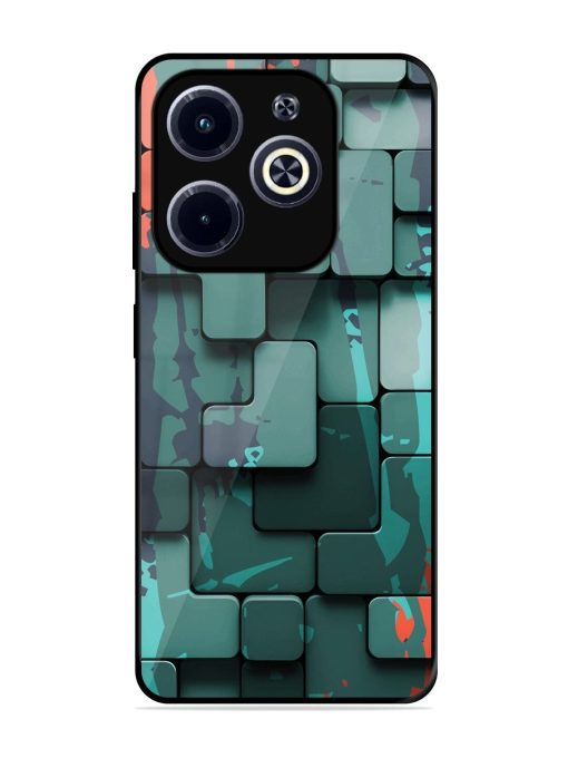 Abstract Geometric Mosaic Glossy Soft Edge Case for Infinix Hot 40I
