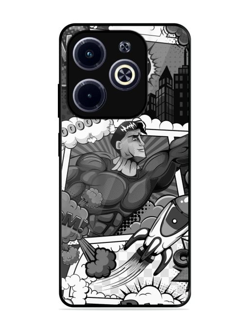 Comic Book Chaos Glossy Soft Edge Case for Infinix Hot 40I