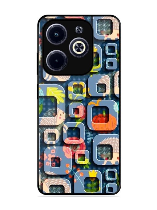 Hedgehog Hideout Glossy Soft Edge Case for Infinix Hot 40I