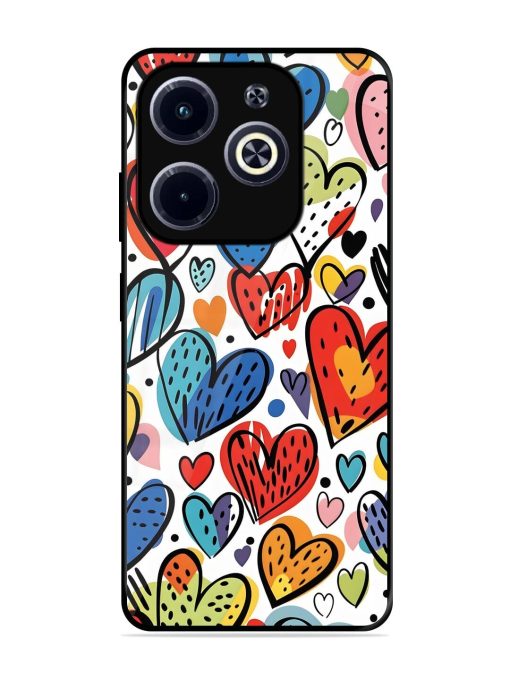 Heartfelt Harmony Glossy Soft Edge Case for Infinix Hot 40I