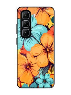 Tropical Bloom Glossy Soft Edge Case for Infinix Hot 50 (5G)