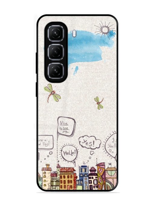 Doodle City Glossy Soft Edge Case for Infinix Hot 50 (5G)