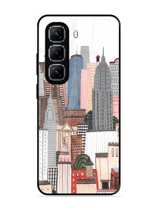 Cityscape Dreams Glossy Soft Edge Case for Infinix Hot 50 (5G)