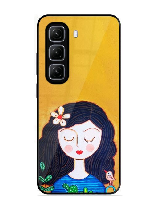 Girl Illustration Glossy Soft Edge Case for Infinix Hot 50 (5G)