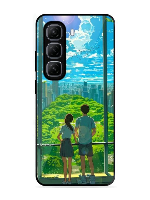 Cyberpunk Dreamscape Glossy Soft Edge Case for Infinix Hot 50 (5G)