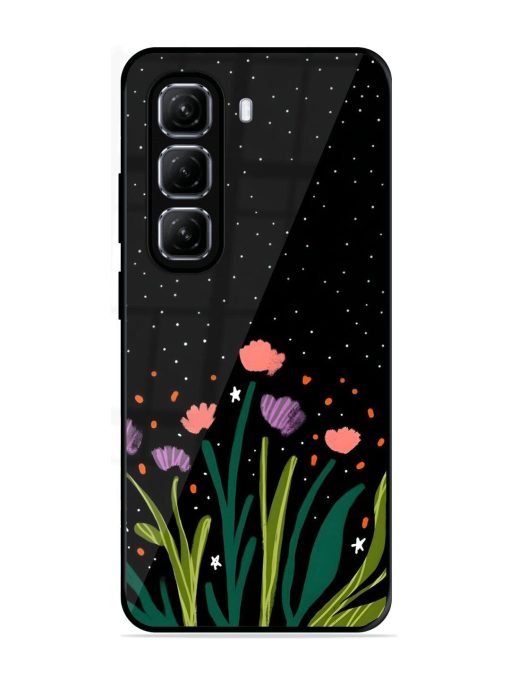 Midnight Bloom Glossy Soft Edge Case for Infinix Hot 50 (5G)