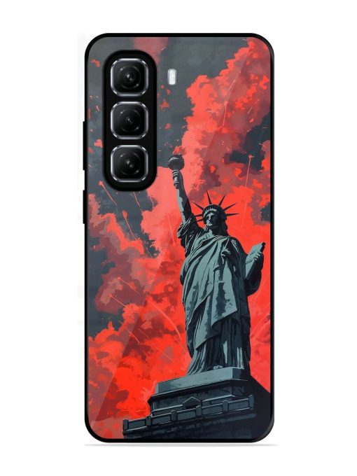 Lady Liberty'S Firework Finale Glossy Soft Edge Case for Infinix Hot 50 (5G)