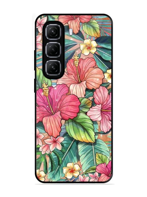 Tropical Tapestry Glossy Soft Edge Case for Infinix Hot 50 (5G)