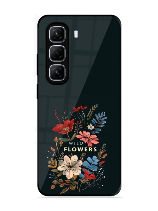 Dark Floral Glossy Soft Edge Case for Infinix Hot 50 (5G)