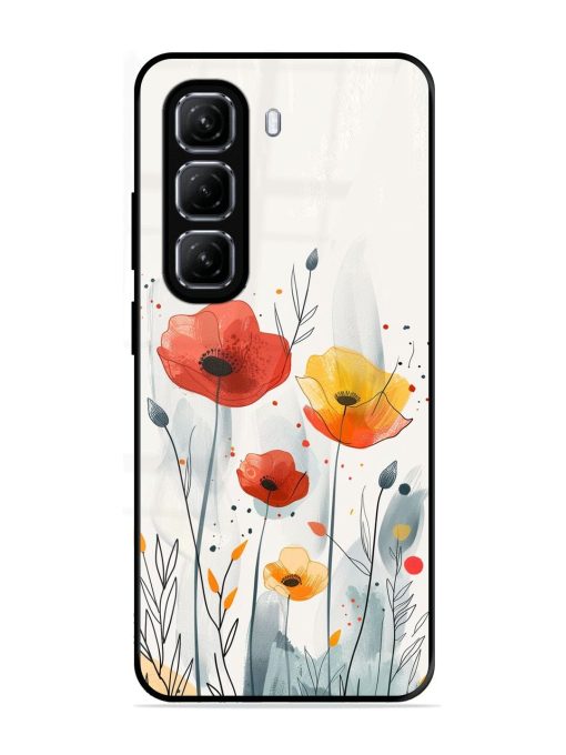 Poppy Fields Glossy Soft Edge Case for Infinix Hot 50 (5G)