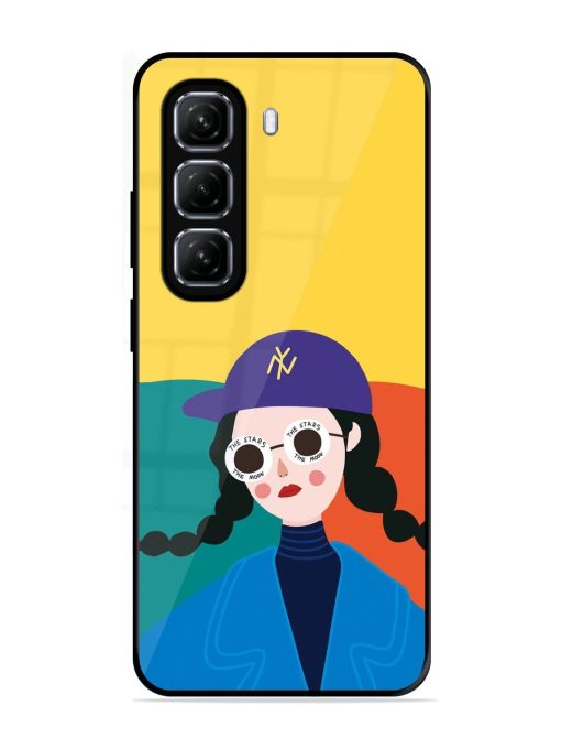 Starry-Eyed Girl Glossy Soft Edge Case for Infinix Hot 50 (5G)