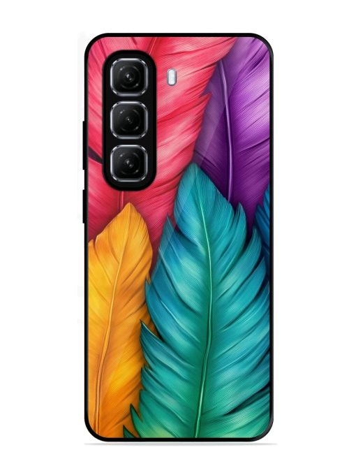 Rainbow Feathers Glossy Soft Edge Case for Infinix Hot 50 (5G)