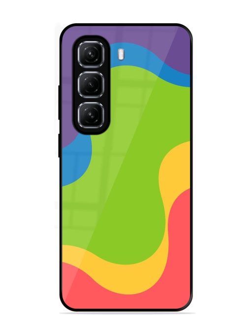 Wavy Rainbow Wonderland Glossy Soft Edge Case for Infinix Hot 50 (5G)