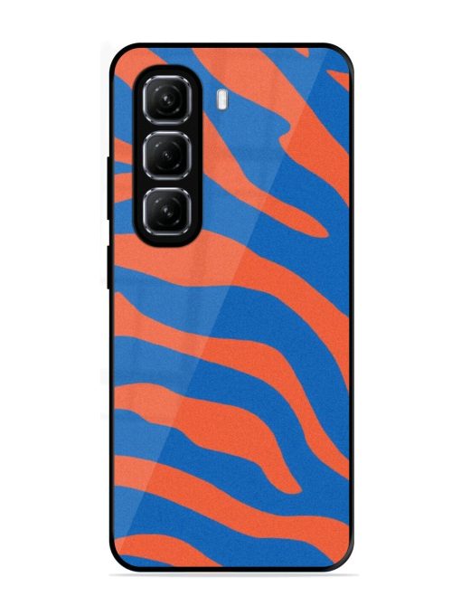 Zebra Stripes In Blue And Orange Glossy Soft Edge Case for Infinix Hot 50 (5G)