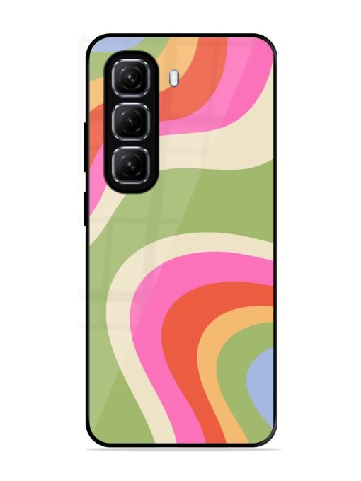 Wavy Rainbow Wonderland Glossy Soft Edge Case for Infinix Hot 50 (5G)