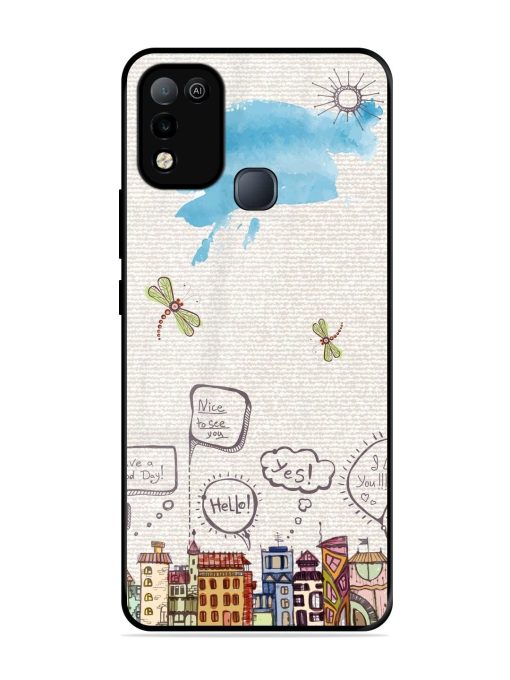 Doodle City Glossy Soft Edge Case for Infinix Smart 5