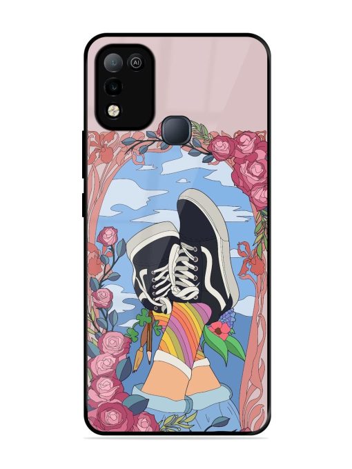 Floral Fantasy Glossy Soft Edge Case for Infinix Smart 5