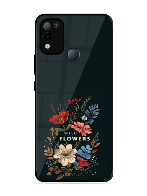 Dark Floral Glossy Soft Edge Case for Infinix Smart 5