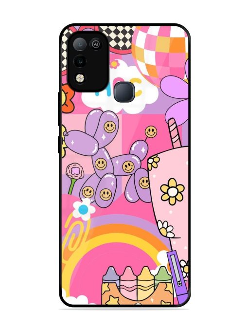 Whimsical Y2K Chaos Glossy Soft Edge Case for Infinix Smart 5