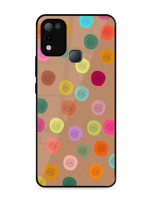 Swirly Dots On Kraft Glossy Soft Edge Case for Infinix Smart 5