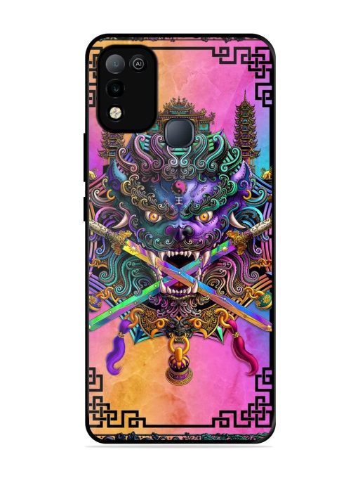 Psychedelic Fu Dog Tapestry Glossy Soft Edge Case for Infinix Smart 5