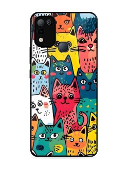 Feline Frenzy Glossy Soft Edge Case for Infinix Smart 5