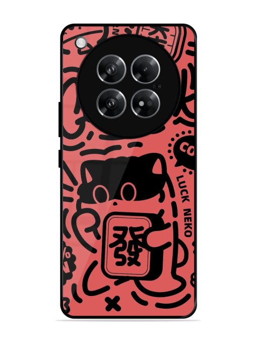 Lucky Cat Doodle Glossy Soft Edge Case for Infinix Zero 40 (5G)