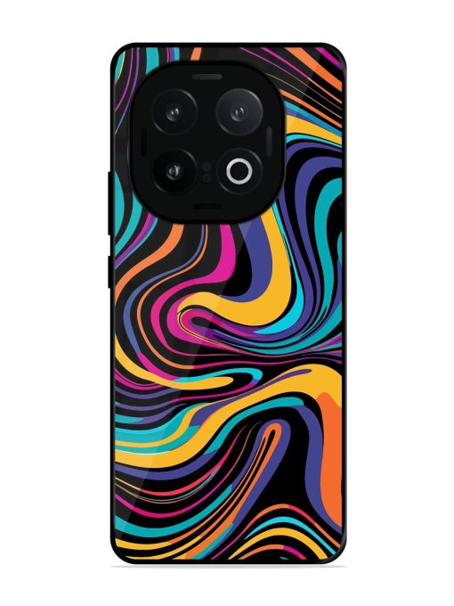 Psychedelic Swirl Glossy Soft Edge Case for Iqoo 13 (5G)