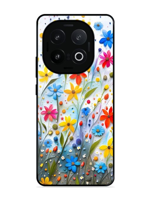 Vibrant Floral Glossy Soft Edge Case for Iqoo 13 (5G)