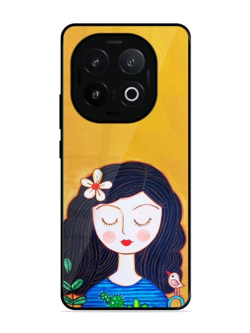 Girl Illustration Glossy Soft Edge Case for Iqoo 13 (5G)