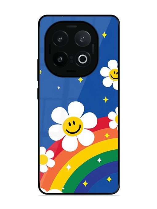 Happy Daisies And Rainbow Sky Glossy Soft Edge Case for Iqoo 13 (5G)