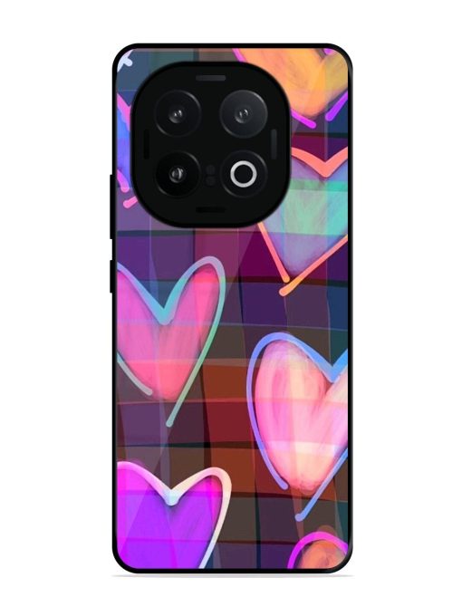 Neon Hearts Glossy Soft Edge Case for Iqoo 13 (5G)