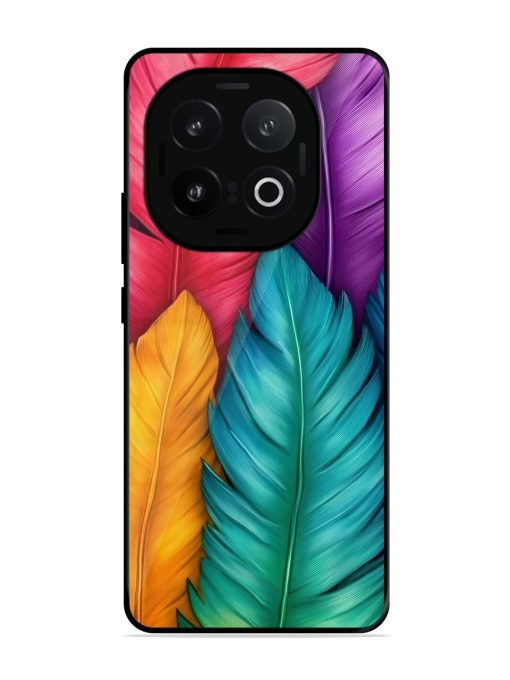 Rainbow Feathers Glossy Soft Edge Case for Iqoo 13 (5G)