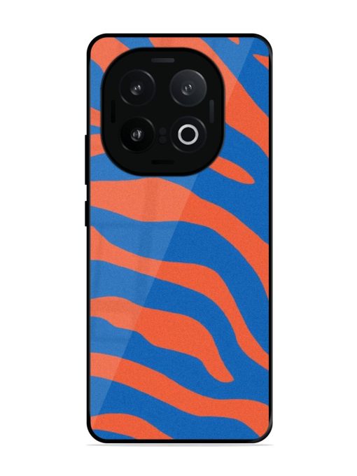 Zebra Stripes In Blue And Orange Glossy Soft Edge Case for Iqoo 13 (5G)